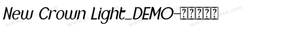 New Crown Light_DEMO字体转换